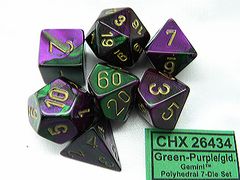 Set de dés : Gemini Green-Purple/Gold CHX26434