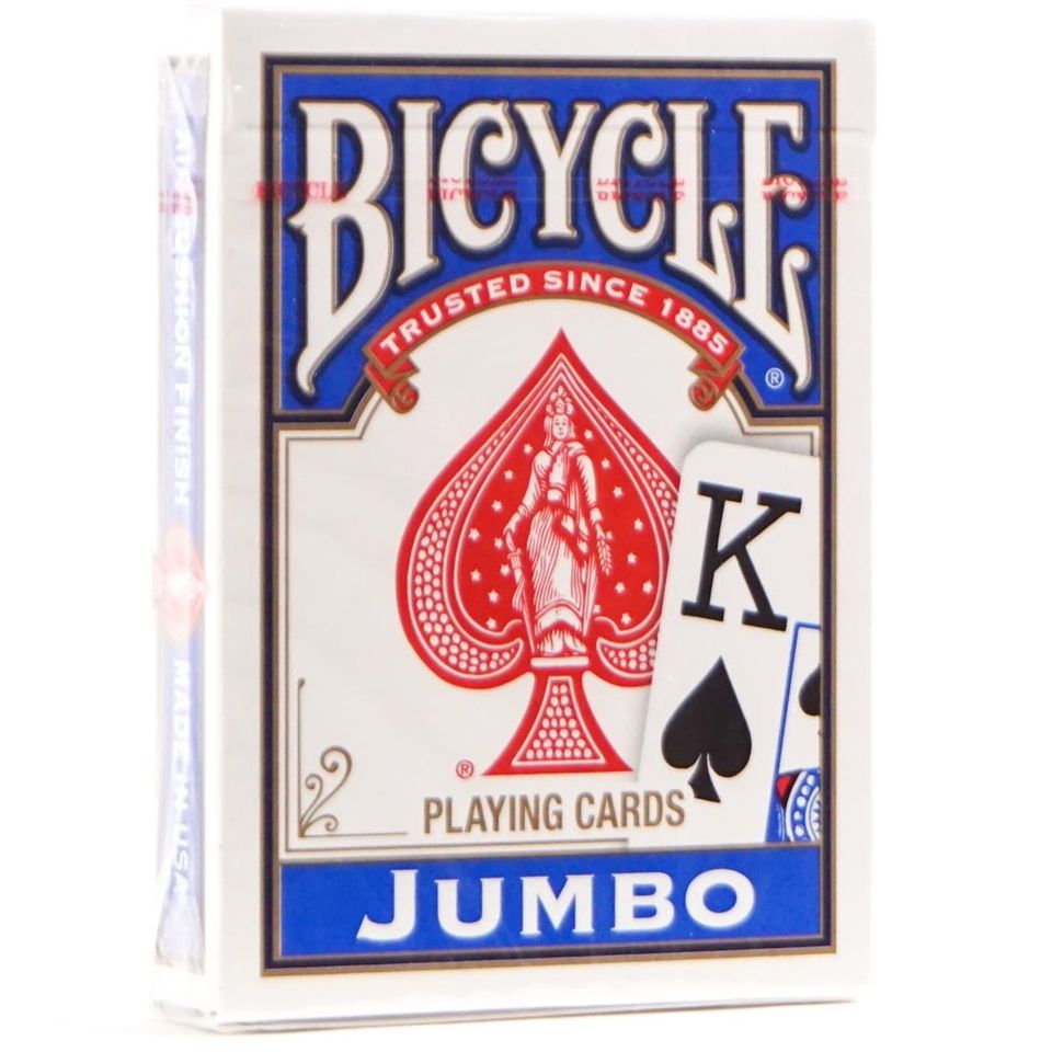 Jeu de cartes - Bicycle Jumbo European Version (Rouge ou Bleue) image