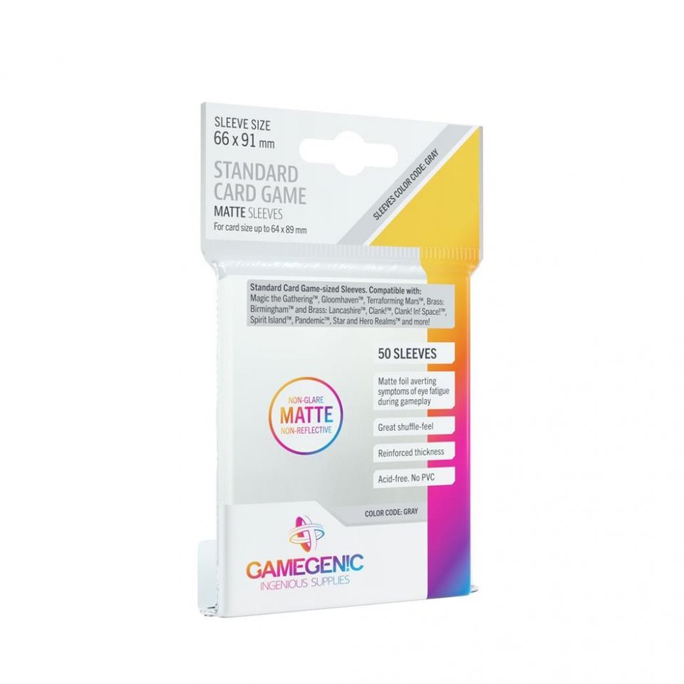 Protège-cartes : Gamegenic Standard Card Game Matte Sleeves (66x91mm) image