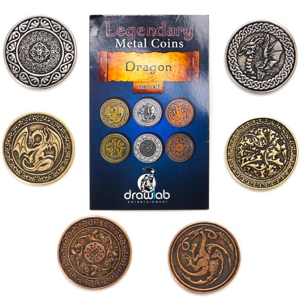 Legendary Metal Coins - Dragon coin set image