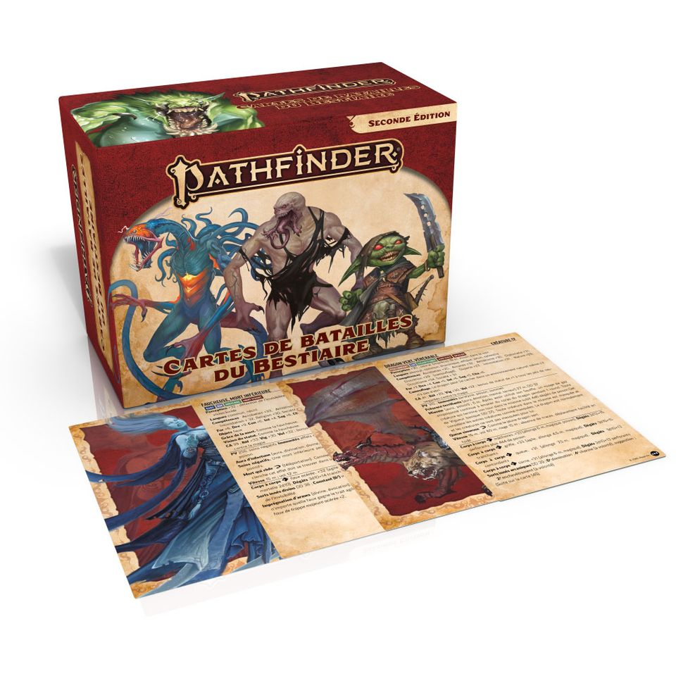 Pathfinder 2 - Cartes de batailles du Bestiaire image