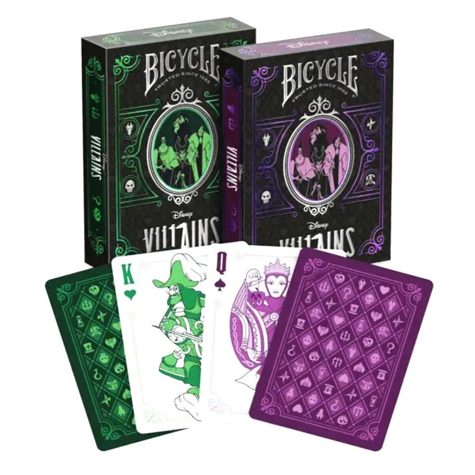 Jeu de cartes - Bicycle Ultimates - Disney Villains Violet & Vert image