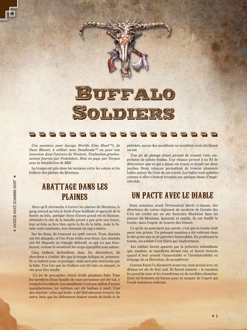 Deadlands - Scénario : Buffalo soldiers image