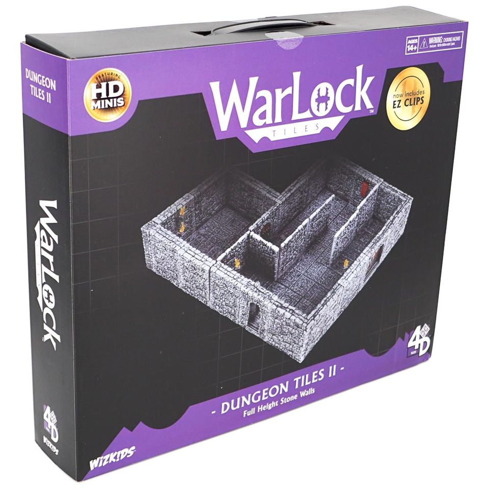 WarLocK Tiles: Dungeon Tiles II - Full Height Stone Walls image