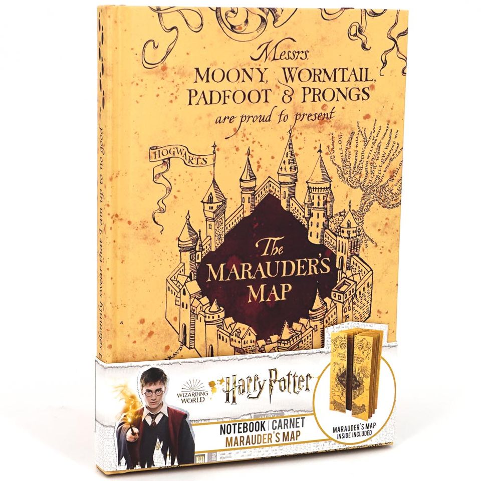 Cahier Harry Potter A5 à l'effigie de la Carte du Maraudeur sur rapid cadeau