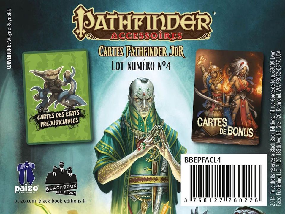 Cartes Pathfinder - Etats Préjudiciables et Cartes de Bonus image