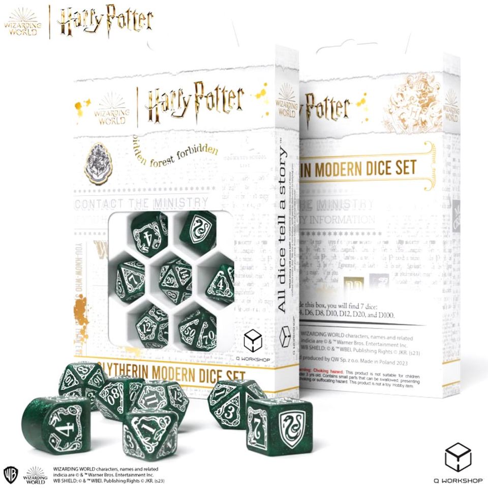 Set de dés : Harry Potter - Slytherin (Vert/Blanc) image