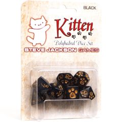 Set de Dés : Kitten Polyhedral Black / Noir