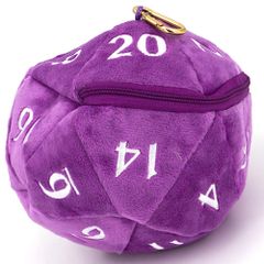 Bourse à dés : d20 Plush Dice Bag: Purple