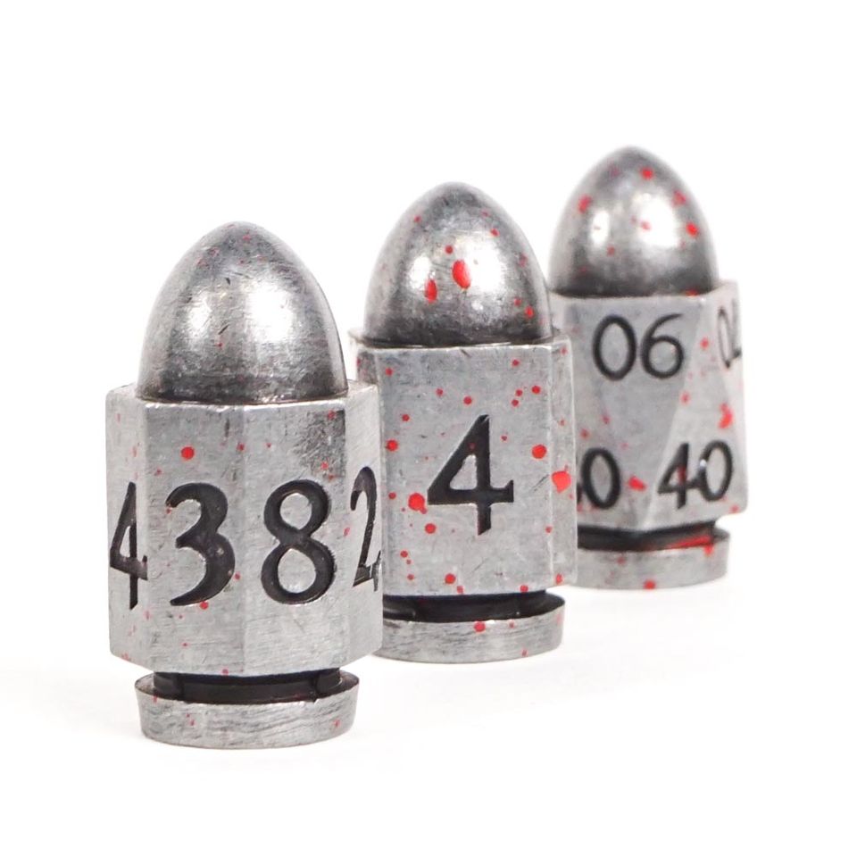 Set de dés Bullet Métalliques : Balles Argentées image