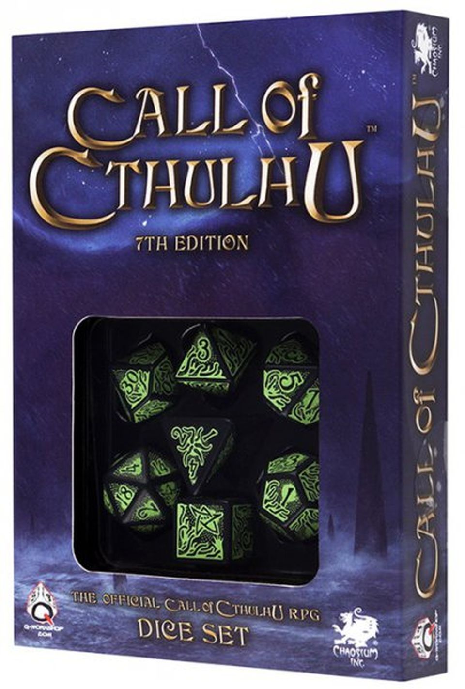 Set de dés : Call of Cthulhu 7th Edition Black and Green image