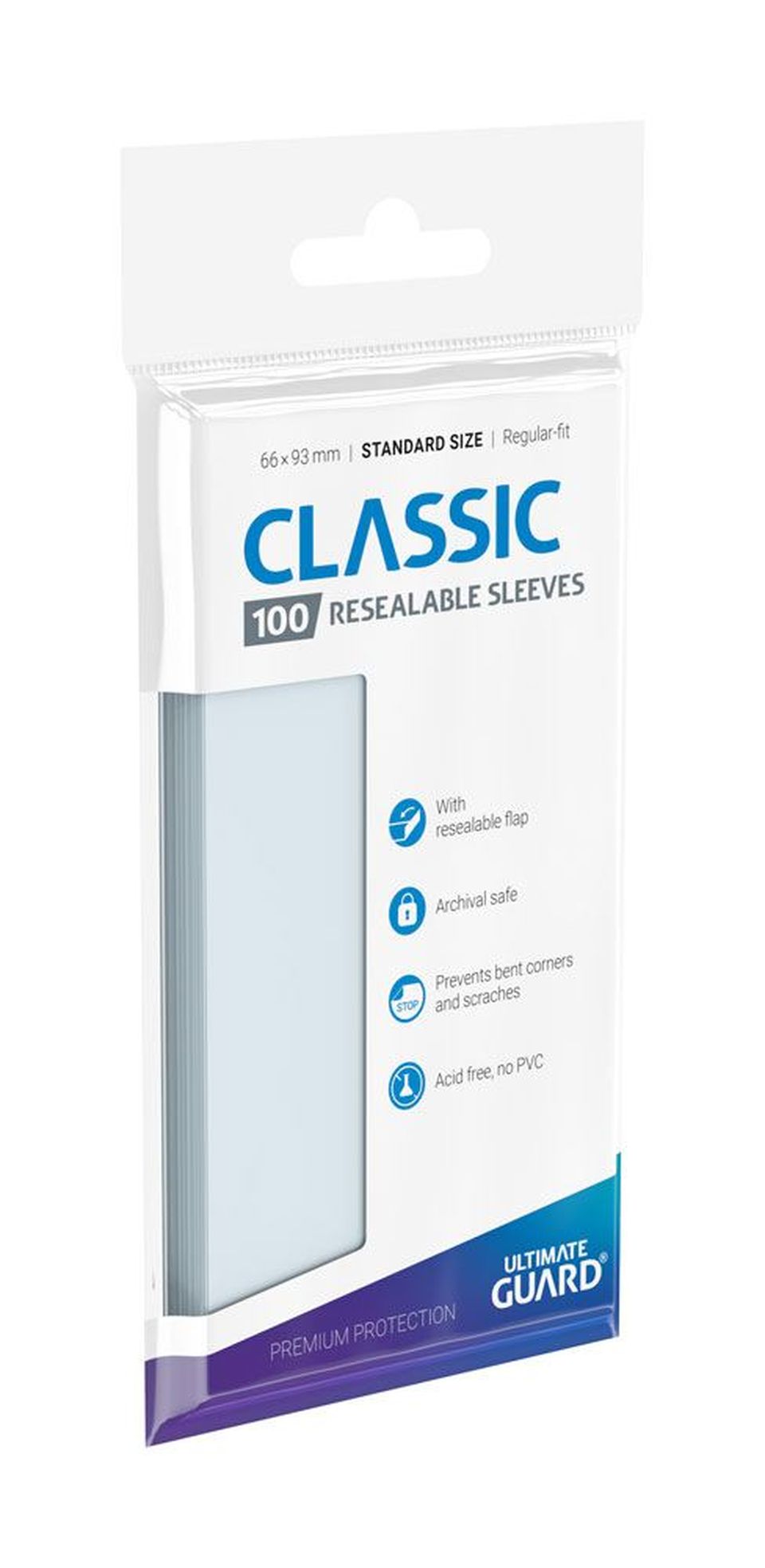 Protège-cartes : Classic Sleeves standard refermables (66 x 93 mm) image