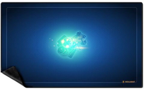 WOGAMAT Tapis Multijeu Saphir – 60x100 Cm – Néoprène 3 Mm – Glisse Parfaite Pour Cartes Et Dés – Bleu Saphir