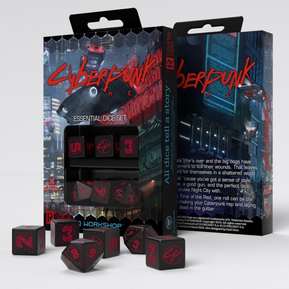 Set de dés : Cyberpunk Red Essential image