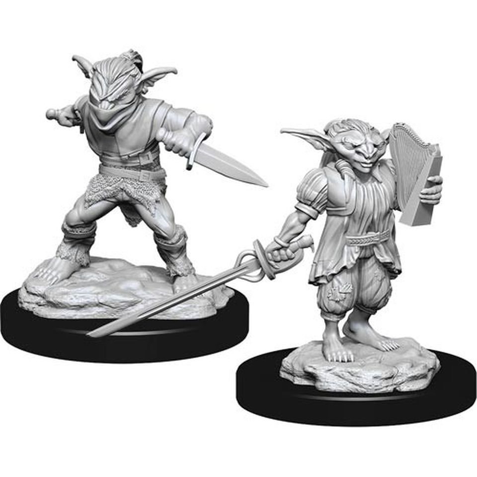 D&D Nolzur's Marvelous Miniatures: Goblin Rogue (M) and Bard (F) image