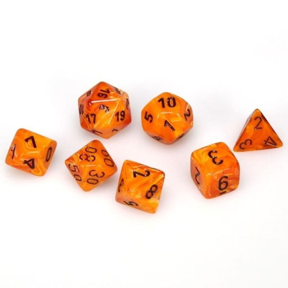 Set de dés : Mini-Polyhedral Vortex Orange/black CHX20433 image