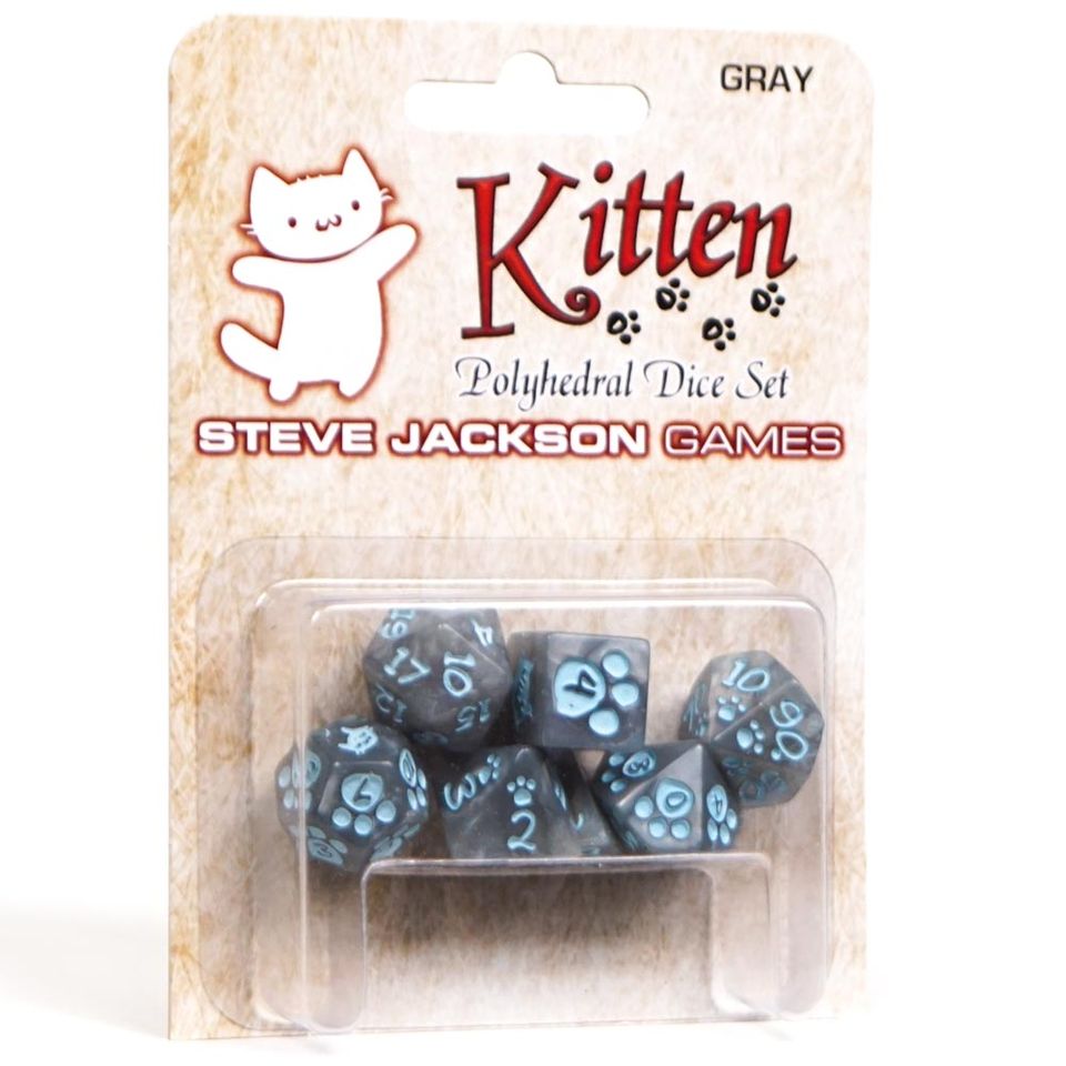 Set de Dés : Kitten Polyhedral Gray / Gris image