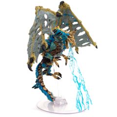 D&D Icons of the Realms: Boneyard Blue Dracolich Premium Figure / Dracoliche bleue