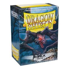 Protège-cartes : Dragon Shield Standard Black Matte (63x88)
