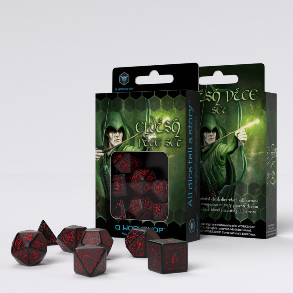 Set de dés : Elvish Black / Red image