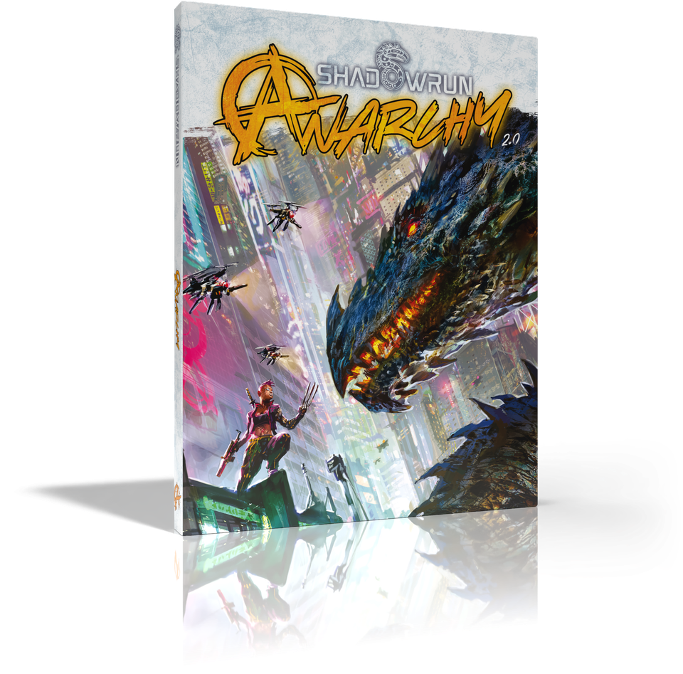 Couverture du livre de base du jeu de rôle Shadowrun Anarchy 2.0