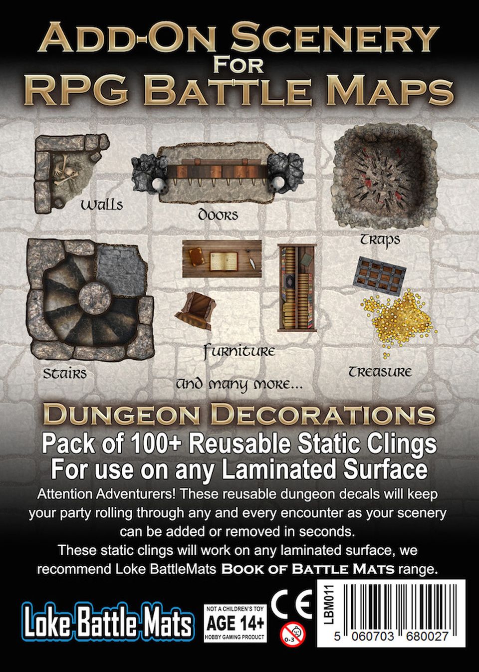 Add-On Scenery for RPG Battle Mats: Dungeon Decorations image
