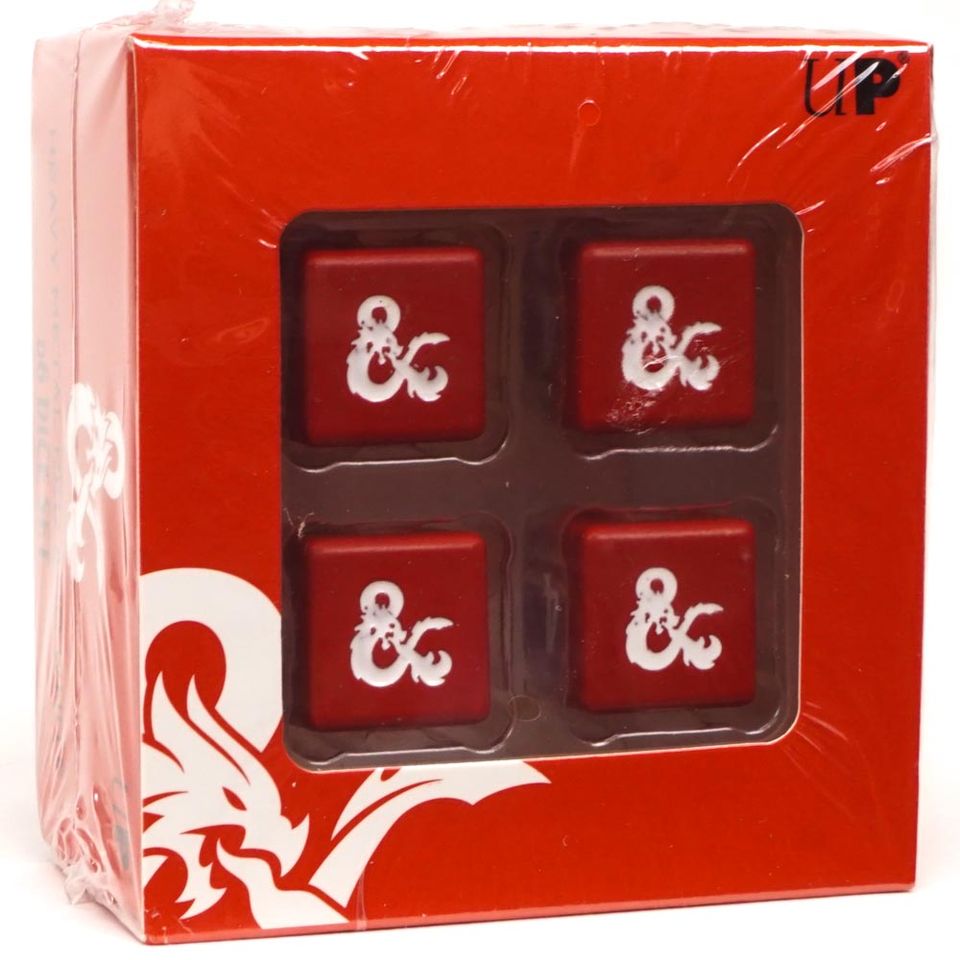 D&D: Heavy Metal Red and White d6 Dice Set image