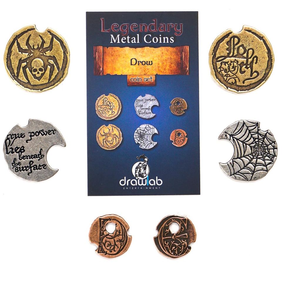 Legendary Metal Coins - Drow coin set image