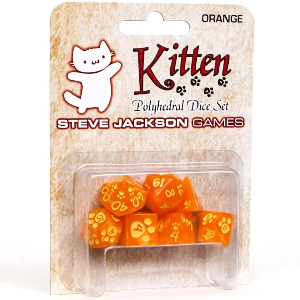 Set de Dés : Kitten Polyhedral Orange image