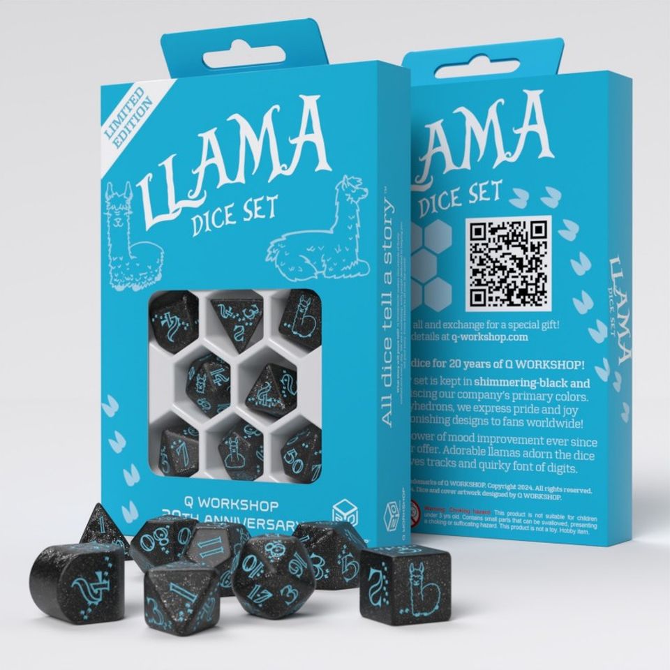 Q-Workshop 20th Anniversary: Llama Dice Set image