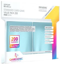 50 Protège-cartes Gamegenic Prime – Transparents, 62x94 Mm, Standard Européen, 100 Microns, Code Couleur Violet