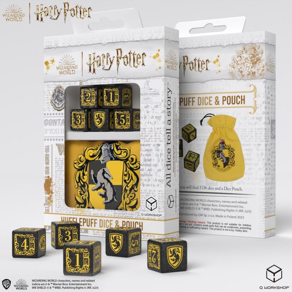 Set de dés : Harry Potter - Hufflepuff 5d6+bourse image