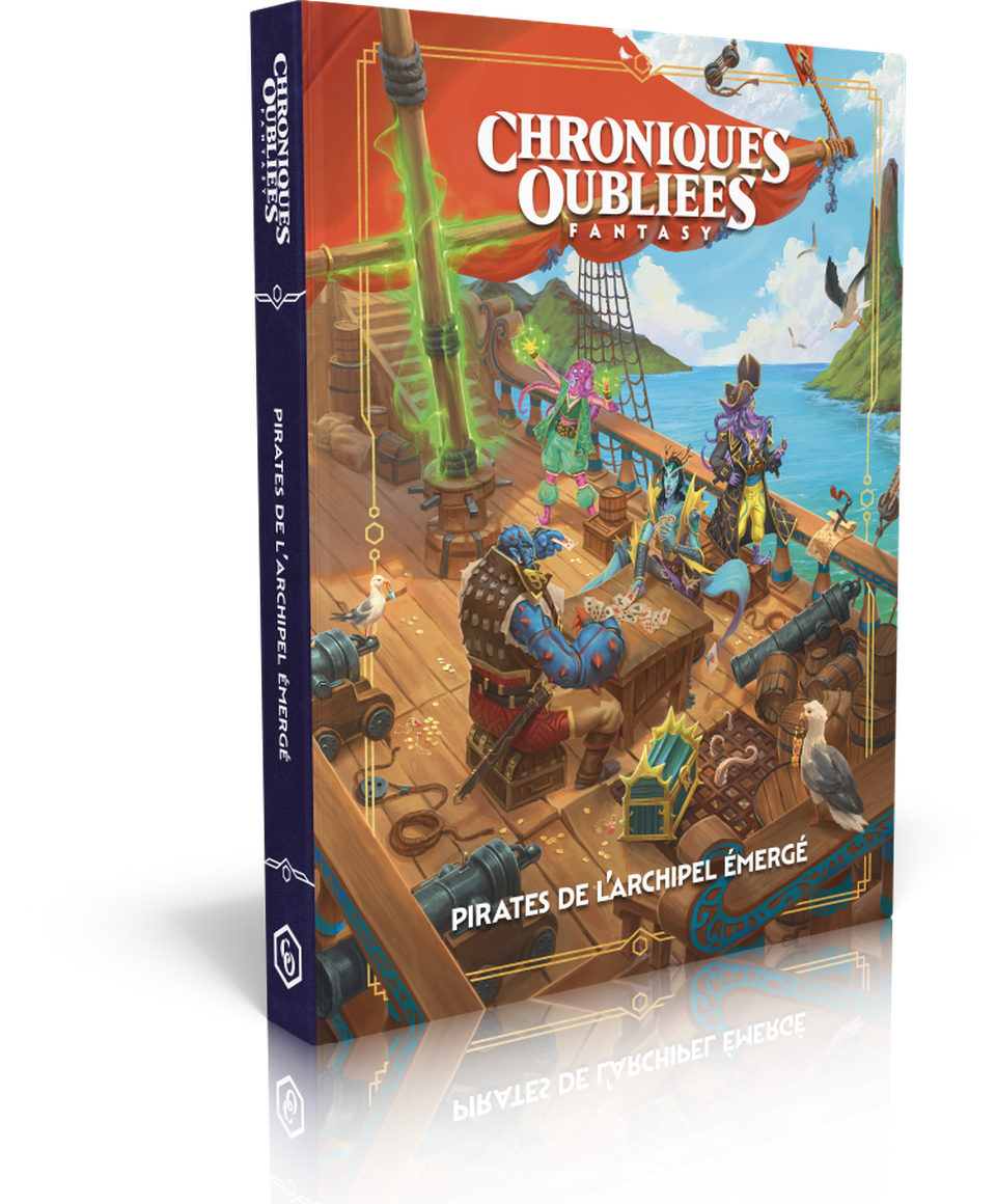 Couverture du livre de jeu de rôle Pirates de l'archipel émergé pour Chroniques Oubliées Fantasy