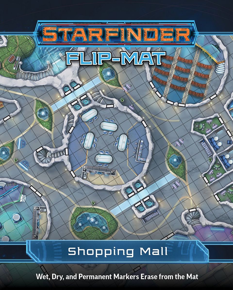 Starfinder Flip-Mat: Shopping Mall image