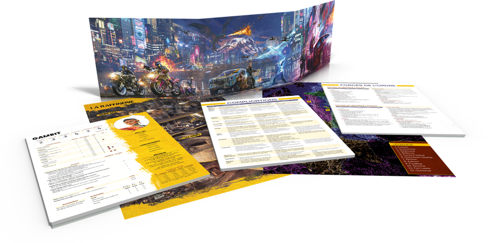 écran de jeu et aides de jeu pour le jeu de rôle Shadowrun Anarchy 2e édition