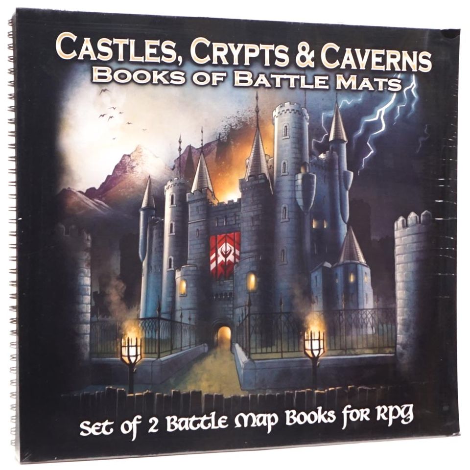 Book of Battle Mats : Castles, Crypts & Caverns (Set de 2 livres) image