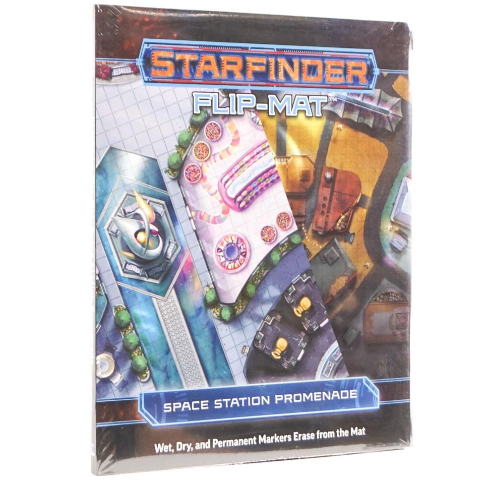 Starfinder Flip-Mat: Space Station Promenade image