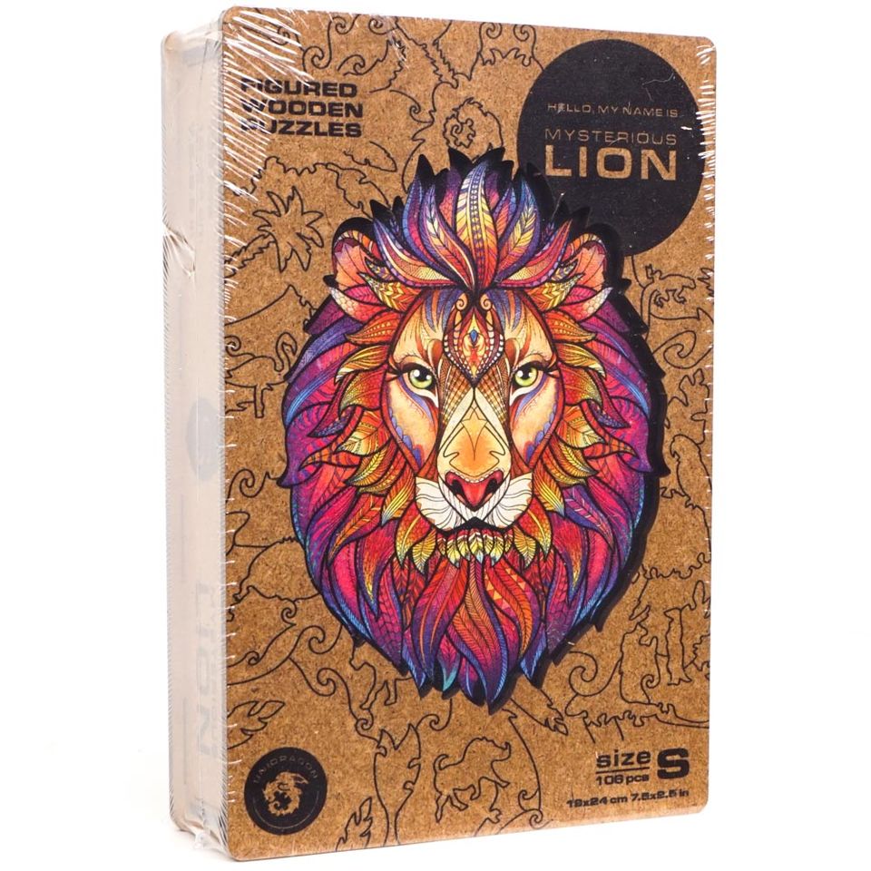 Wooden lion puzzle. Mysterious Lion by Unidragon